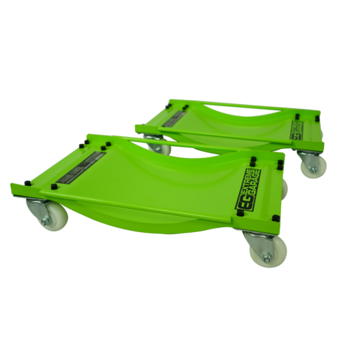 Extreme Garage Neon Green Wheel Dollies Pair 900kg - EG900WD-NG 