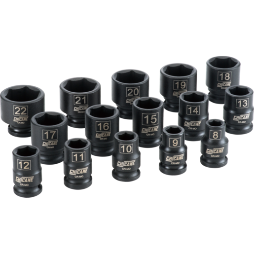 Chicane 3/8" Drive Metric Impact Socket Set 15 Pieces - CH1130