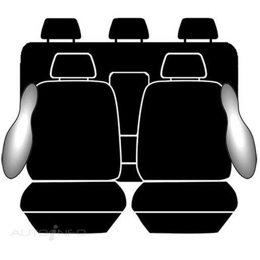 Ilana Front and Rear Seat Covers To Suit Mitsubishi Triton MQ Dual Cab - WET7343