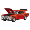 DDA 1:32 XY GTHO Ford Vermillion Fire w/Black Stripes - DDA32379-2