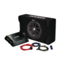 Kicker 12" Downfiring Subwoofer Amplifier And Wiring Kit 300mm - 49KKPDF212