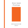 SAAS Pinstripe Solid Orange 3mm x 10mt - 1118