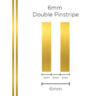 SAAS Pinstripe Double Gold 6mm x 10mt - 1306