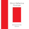 SAAS Pinstripe Reflective Red 25mm x 1mt - 11697