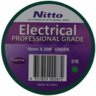 Nitto 21E Green Professional Grade Electrical Tape - 19MMX20MGN-E