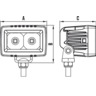 RoadVision LED Work Light Rectangle Flood Beam 20W  9-36V - RWL1120F