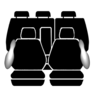 Ilana Esteem Tailor Made 2 Row Seat Cover To Suit Kia Cerato - EST7159BLK