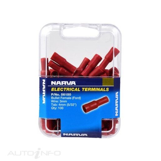 Narva FEMALE BULLET RED 4MM - 56150