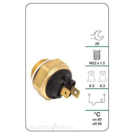 Tridon Engine Coolant Fan Temperature Switch - TFS100