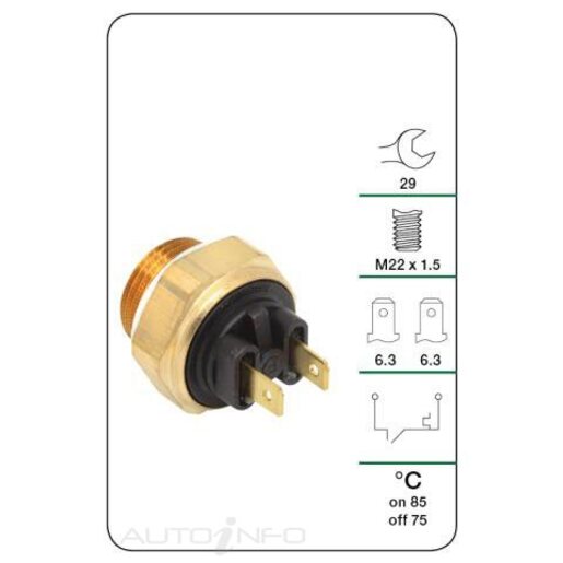 Tridon Engine Coolant Fan Temperature Switch - TFS101