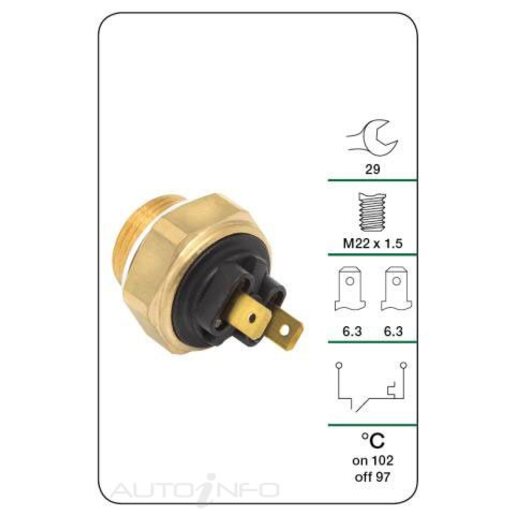 Tridon Engine Coolant Fan Temperature Switch - TFS145