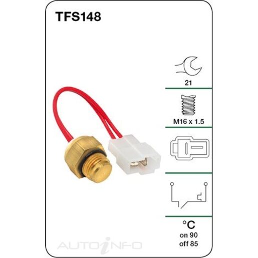 Tridon Engine Coolant Fan Temperature Switch - TFS148