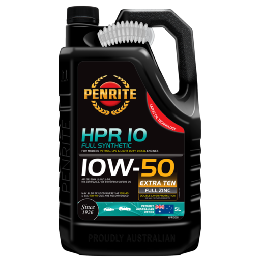 Penrite HPR 10 Full Synthetic 10W-50 Engine Oil 5L - HPR10005