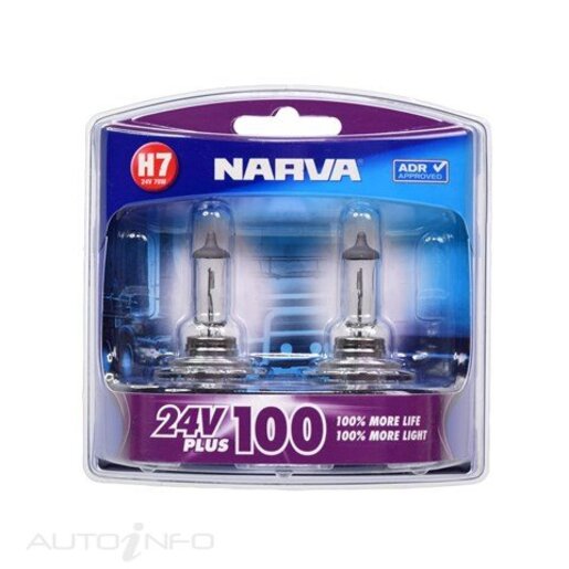 Narva H7 24V 70W PX26d PLUS 100 LONG LIFE BLISTER PACK (2) - 48730BL2