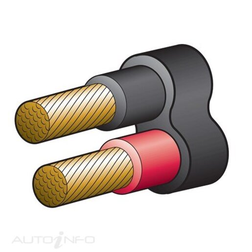 CABLE TWIN CABLELER 6B&amp;S 140A RED/BLACK (1 Meter)