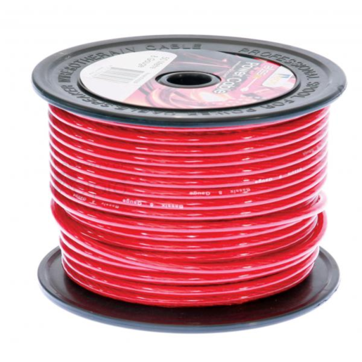 Aerpro Bassix 8GA Cable Red 1000mm - BSX850R