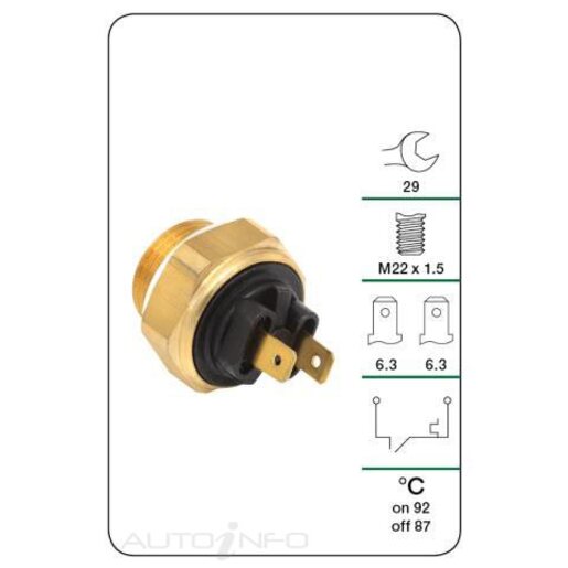 Tridon Engine Coolant Fan Temperature Switch - TFS170