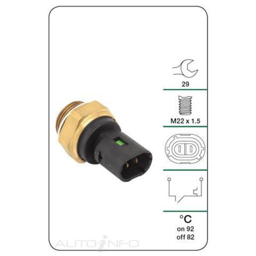 Tridon Engine Coolant Fan Temperature Switch - TFS182