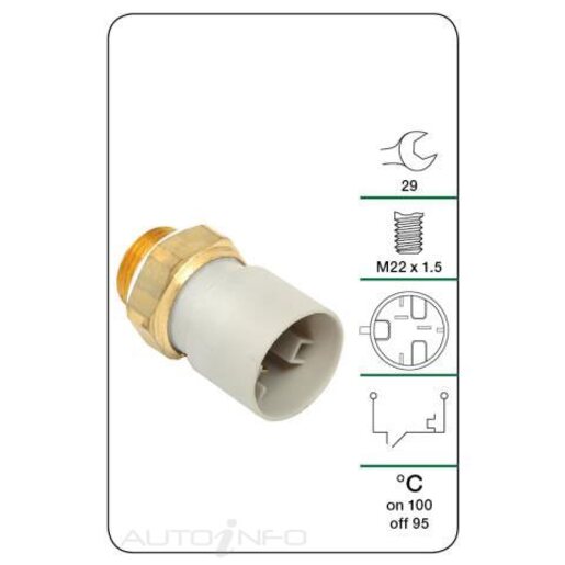 Tridon Engine Coolant Fan Temperature Switch - TFS186