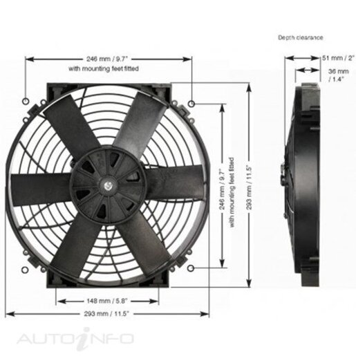 Davies Craig Cooling Fan - Electric - 0162