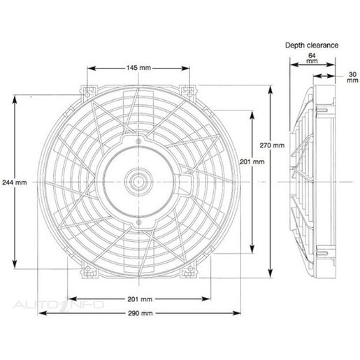 Davies Craig 10-inch Thermatic Fan (24 volt) - 0146