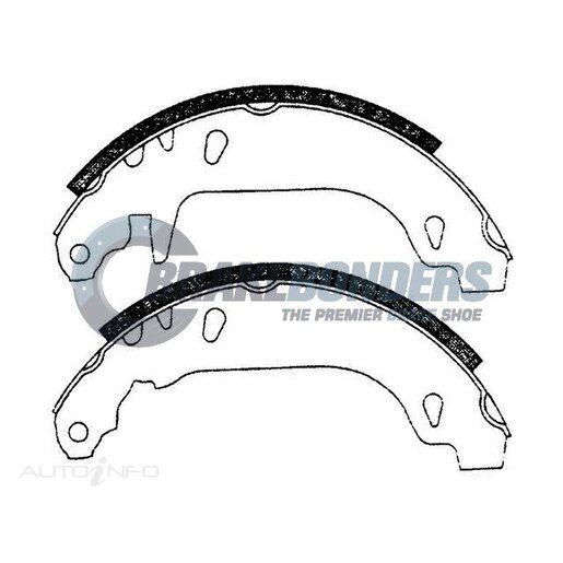 Brake Bonders Rear Brake Shoes - N1804