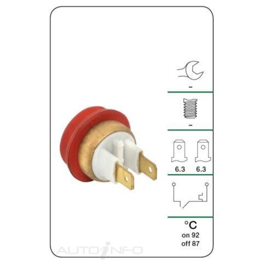 Tridon Engine Coolant Fan Temperature Switch - TFS175