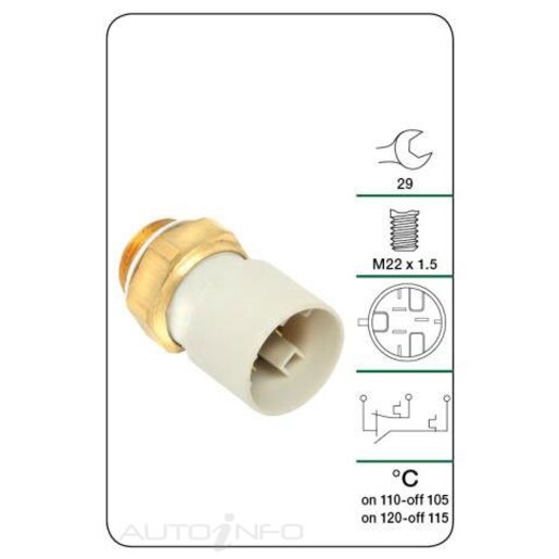 Tridon Engine Coolant Fan Temperature Switch - TFS215