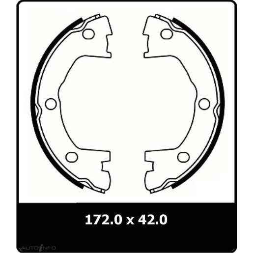 Protex Parking Brake Shoe - N3214