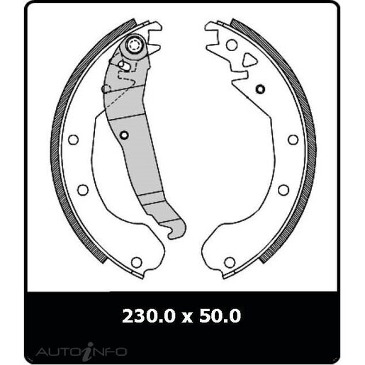 Protex Brake Shoes - Rear - N3145