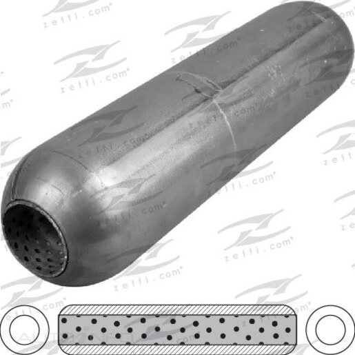 HOTDOG - 90MM 3-12 ROUND 375MM 15 LONG 57MM 2-14 CENTER CENTER PERFORATED WITHOUT SPIGOTS MILD STEEL