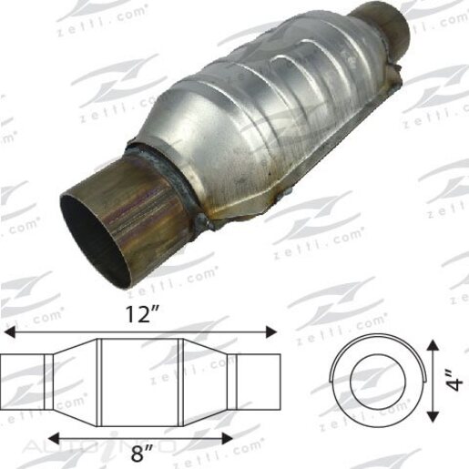 PETROL ROUND CERAMIC - EURO IV INLETOUTLET DIA 63.5MM 2-12 CPSI 400 CAPACITY UP TO 2.0L SMALL BODY ROUND