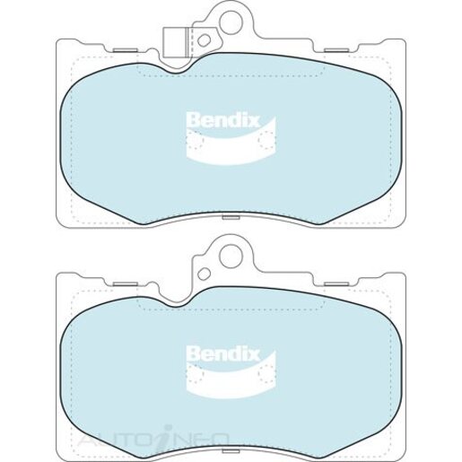 Bendix Ceramic Front Brake Pads - DB2255-GCT