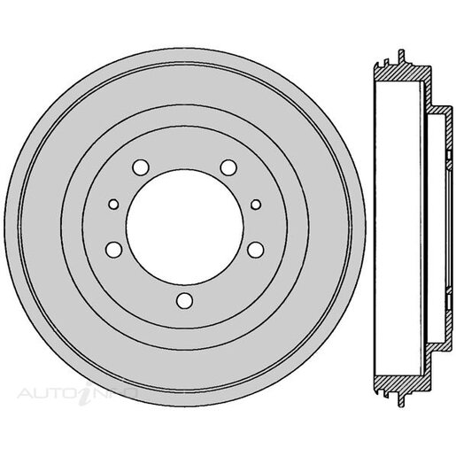 Protex Brake Drum - Rear - DRUM4100