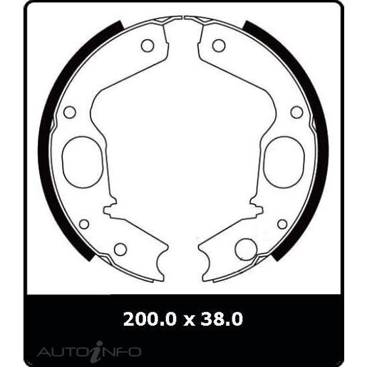 Protex Parking Brake Shoe - N3030