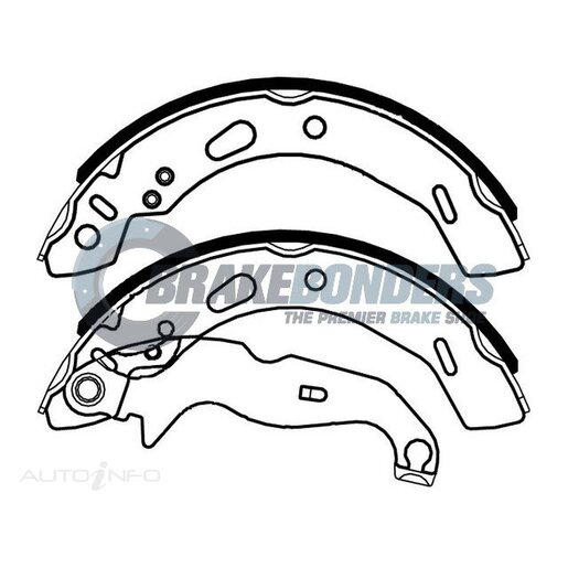 Brake Bonders Rear Brake Shoes - N1965