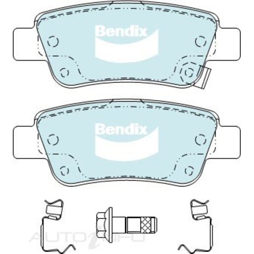 Bendix Ceramic Rear Brake Pads - DB2256-GCT