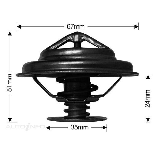 Dayco Thermostat 66.5mm Dia 89C Boxed - DT58G