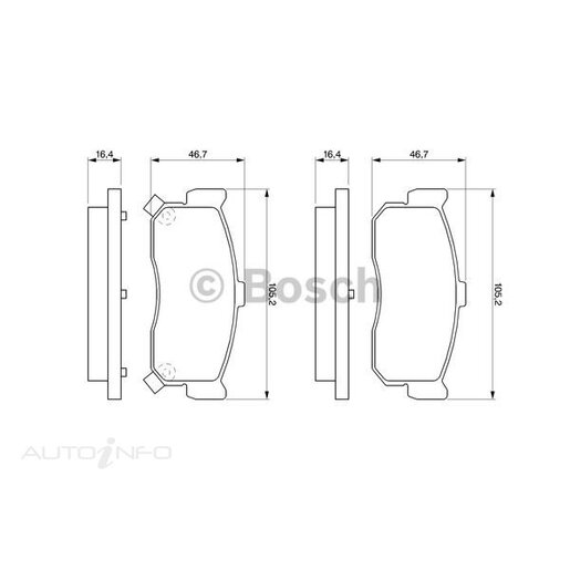 Bosch Rear Brake Pads - BP593