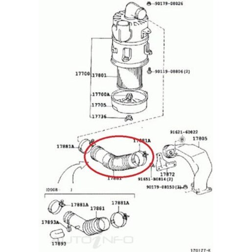 Dayco Air Intake Hose - DAH131