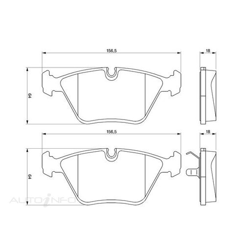 Bosch Front Brake Pads - BP966