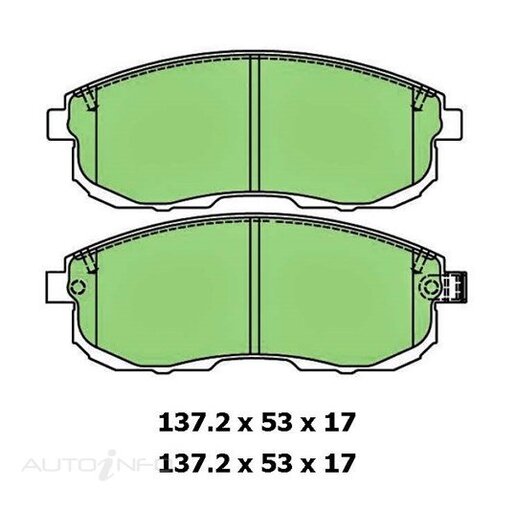 Protex Ultra 4WD Ceramic Plus Front Brake Pads - DB1232UP