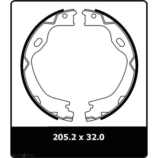 Protex Parking Brake Shoe - N3272