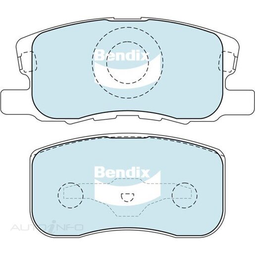 Bendix Ceramic Front Brake Pads - DB1796-GCT