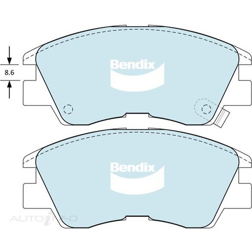 Bendix 4WD Front Brake Pads - DB1113-4WD