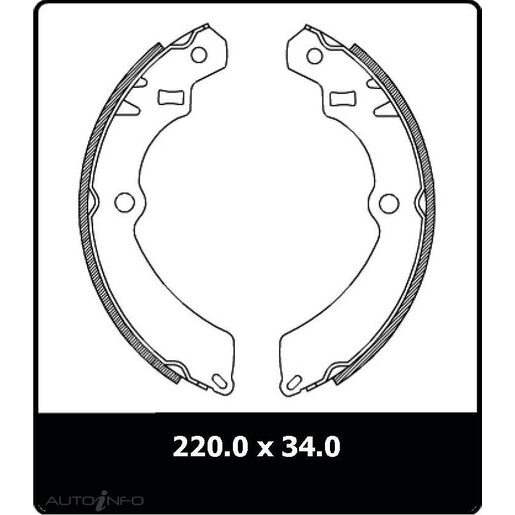 Protex Brake Shoes - Rear - N3102