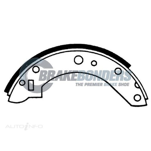 Brake Bonders Rear Brake Shoes - N1008