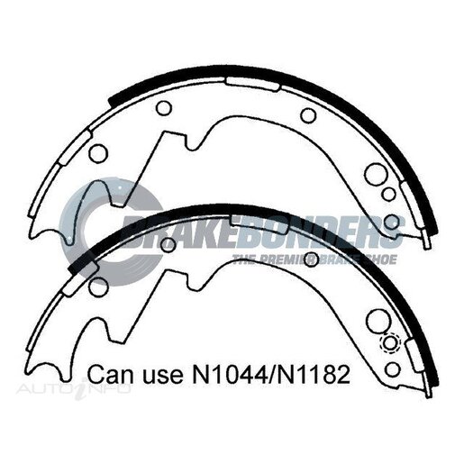 Brake Bonders Rear Brake Shoes - N1072