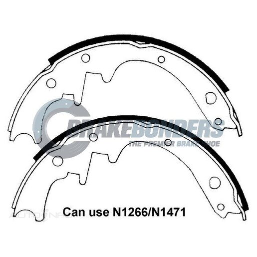 Brake Bonders Rear Brake Shoes - N1271-6