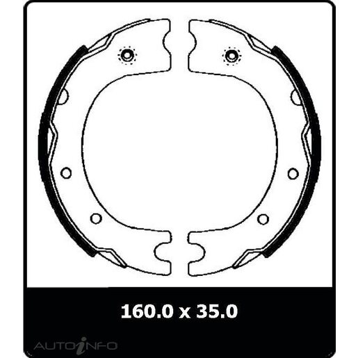 Protex Parking Brake Shoe - N1542